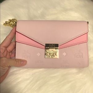 100% Authentic MCM small pink crossbody bag